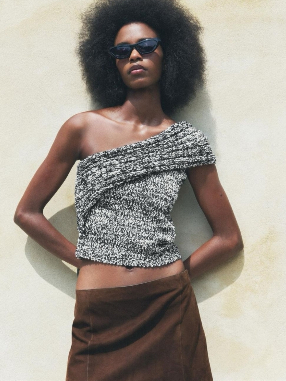 ZARA ASYMMETRIC KNIT TOP